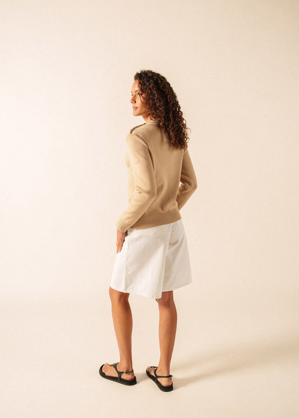 Saint James CANCALE Cotton Sweater (SAIL CANVAS)