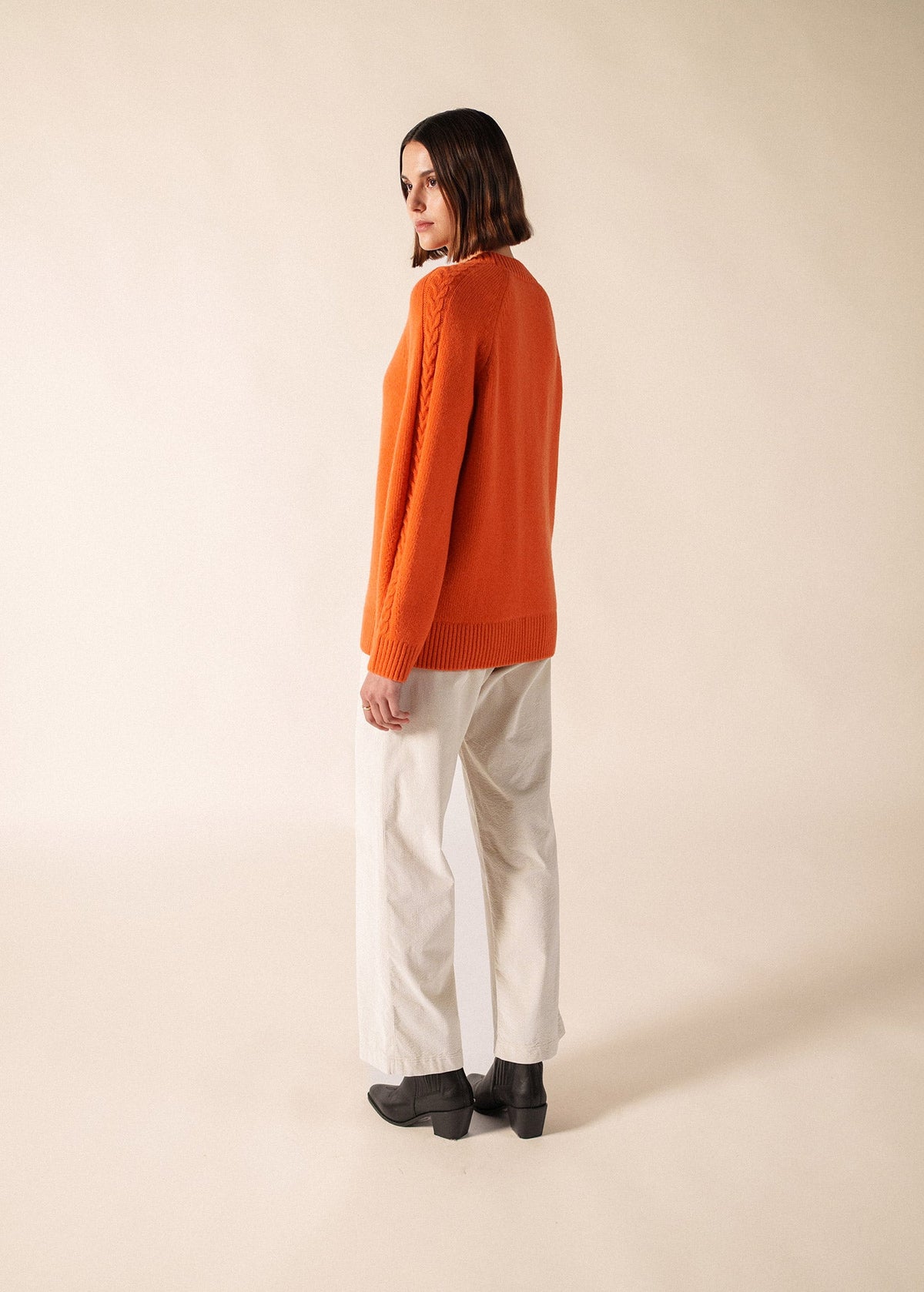 Saint James Glasgow Cardigan, Dark Orange
