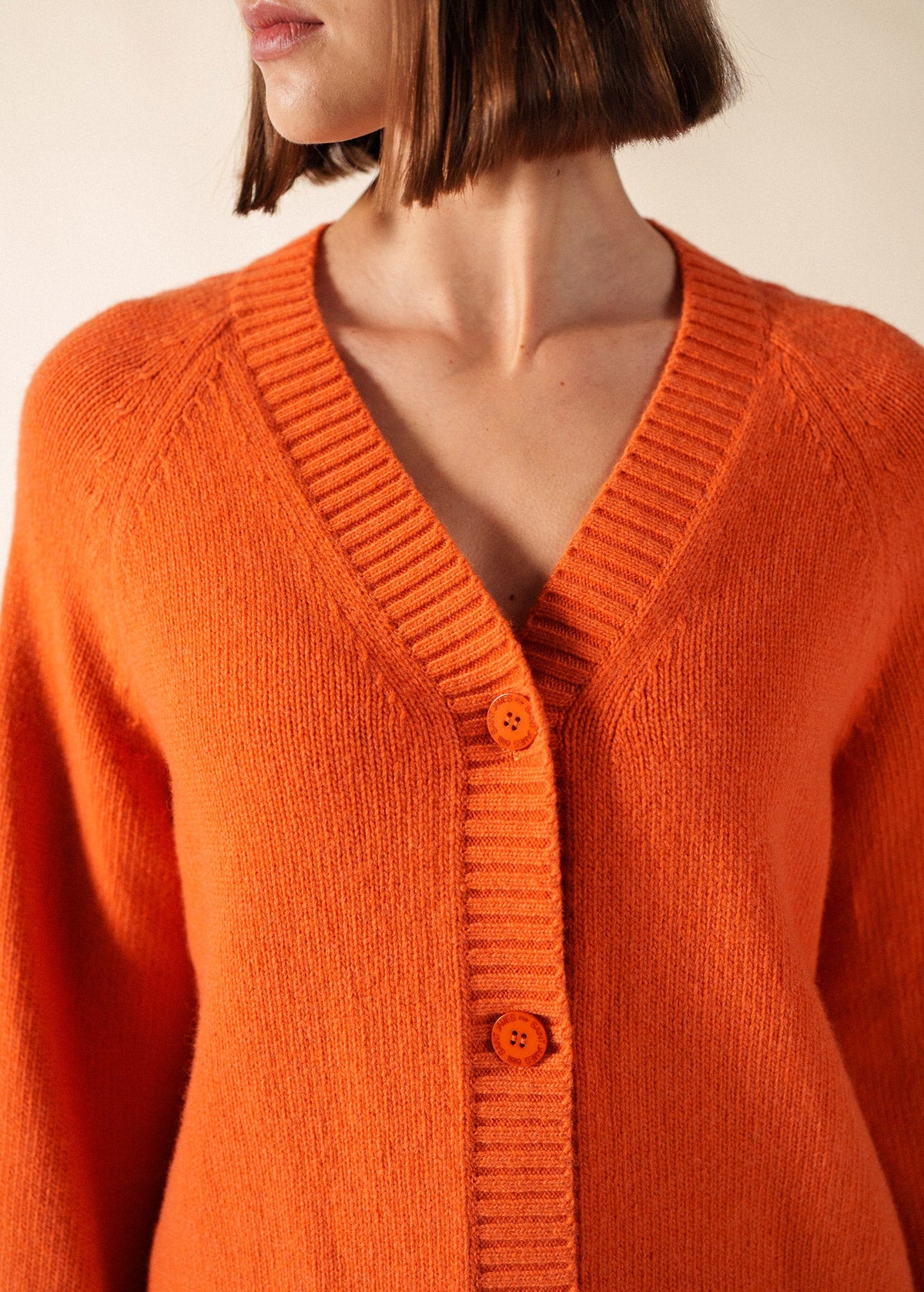 Saint James Glasgow Cardigan, Dark Orange
