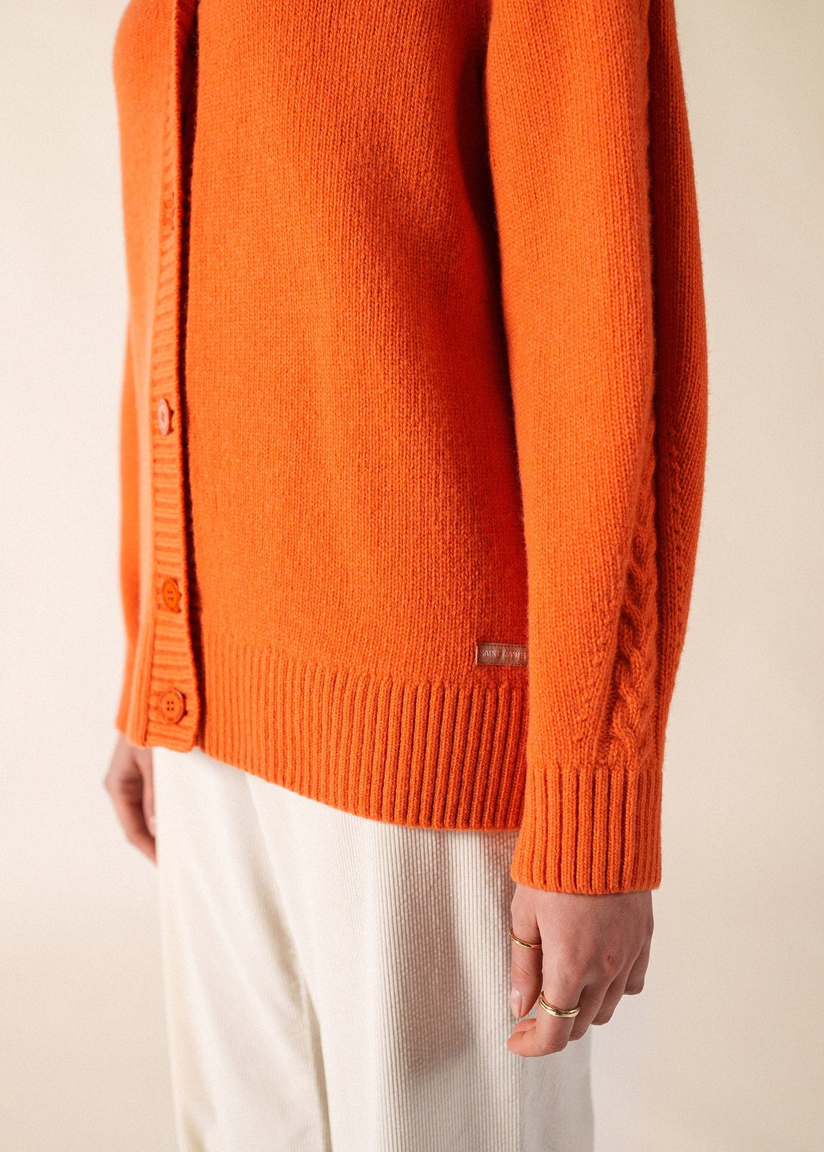 Saint James Glasgow Cardigan, Dark Orange