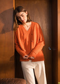Saint James Glasgow Cardigan, Dark Orange