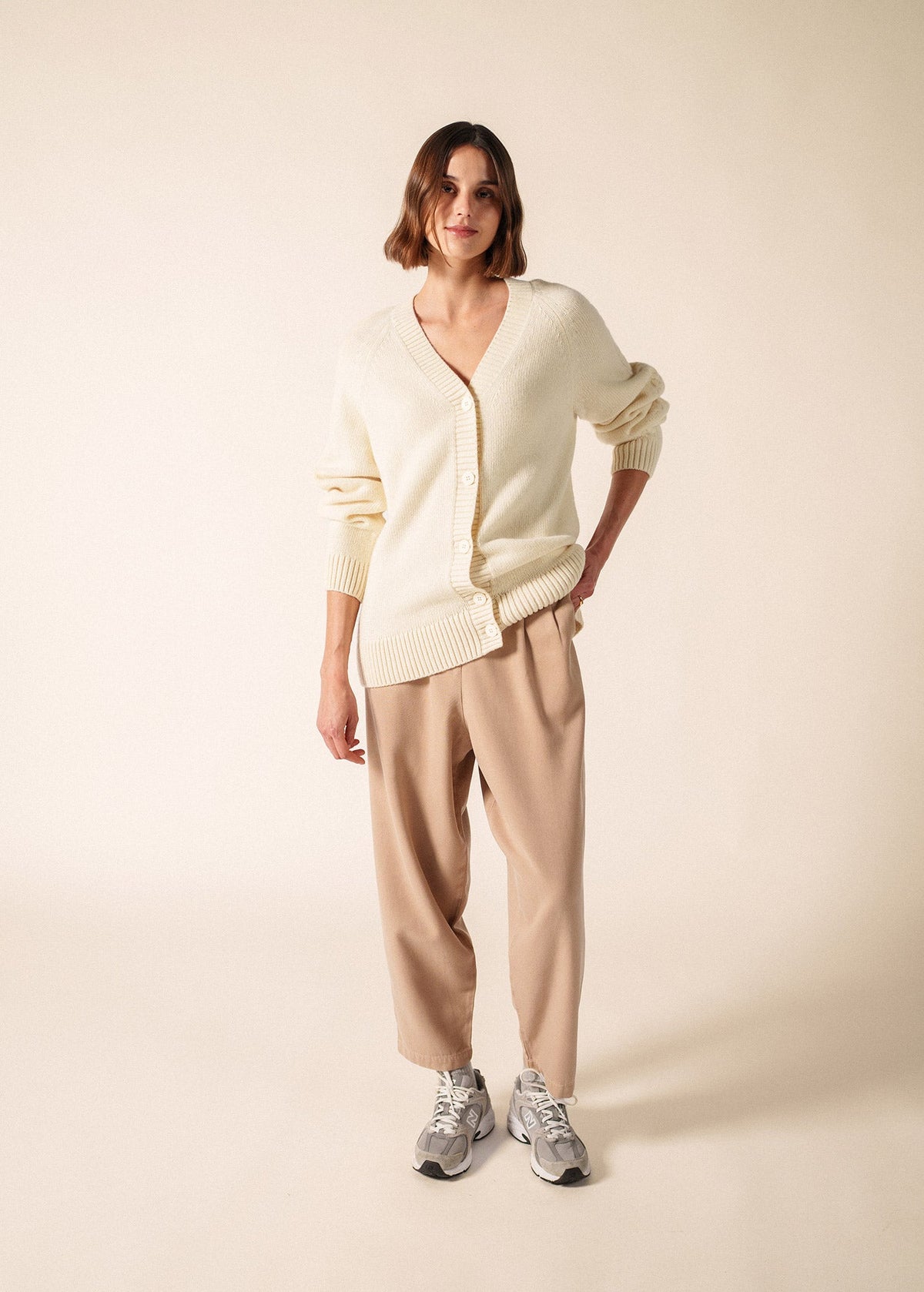 Saint James Glasgow Cardigan, Ivory