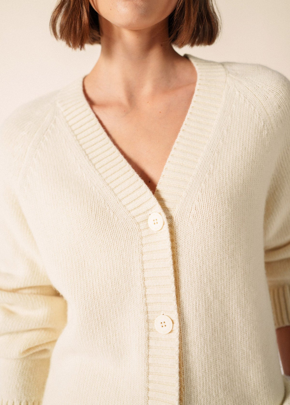 Saint James Glasgow Cardigan, Ivory