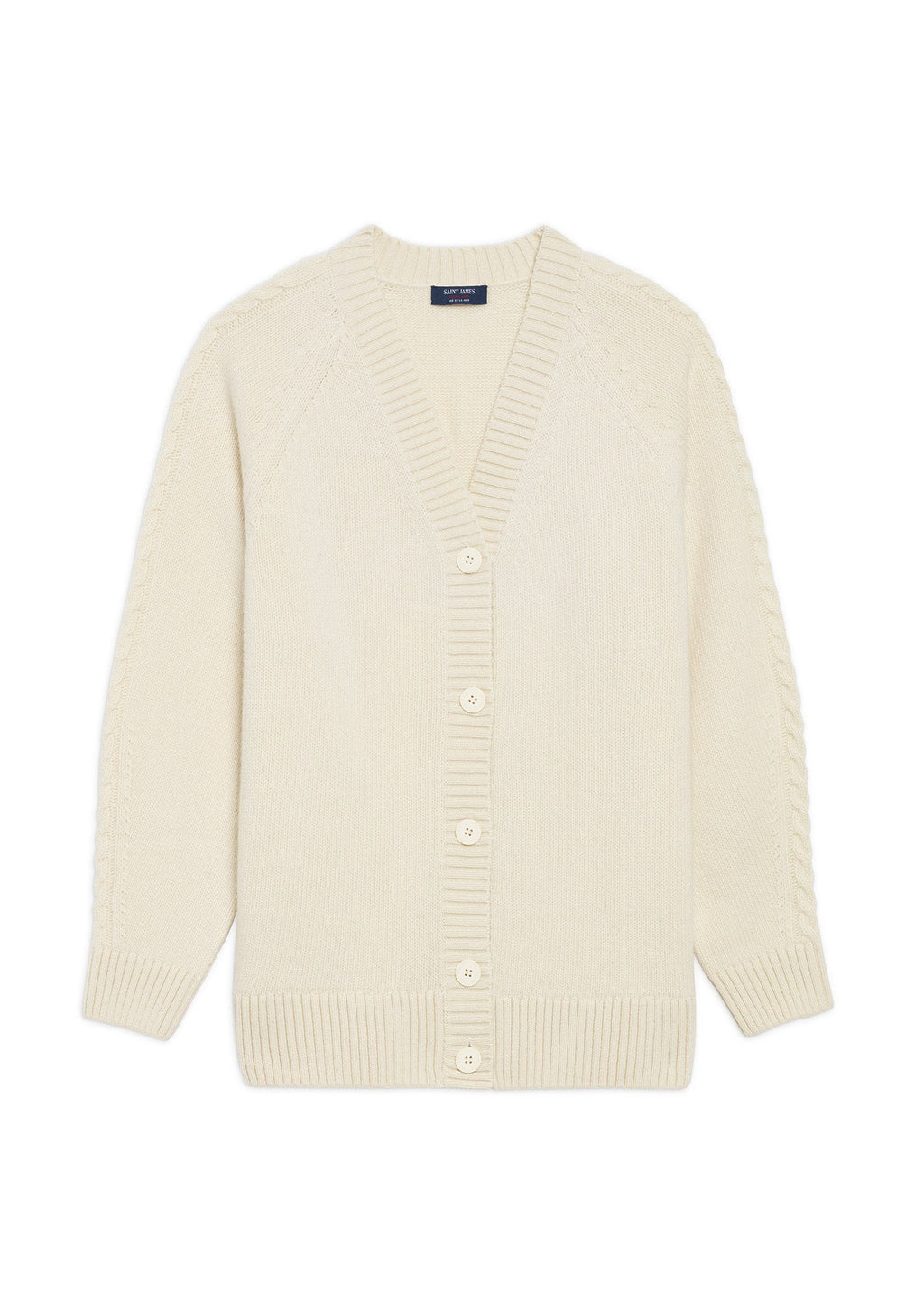 Saint James Glasgow Cardigan, Ivory