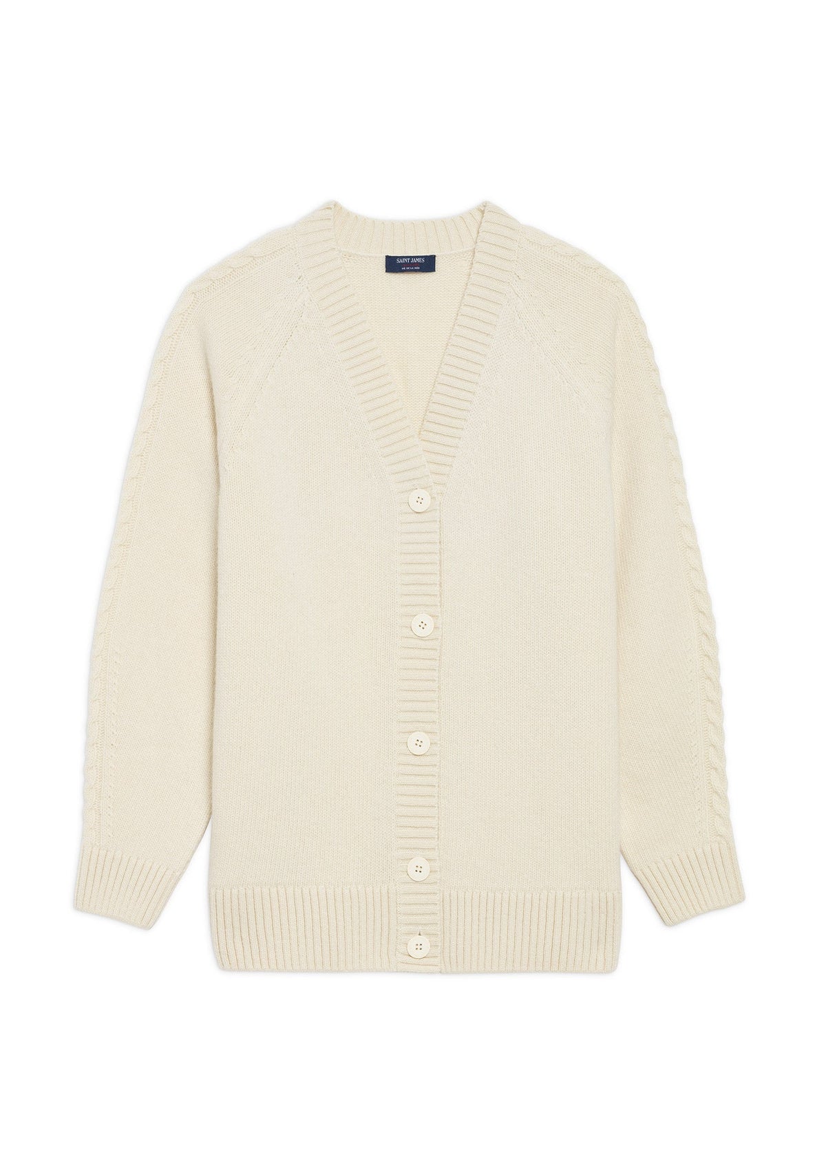 Saint James Glasgow Cardigan, Ivory
