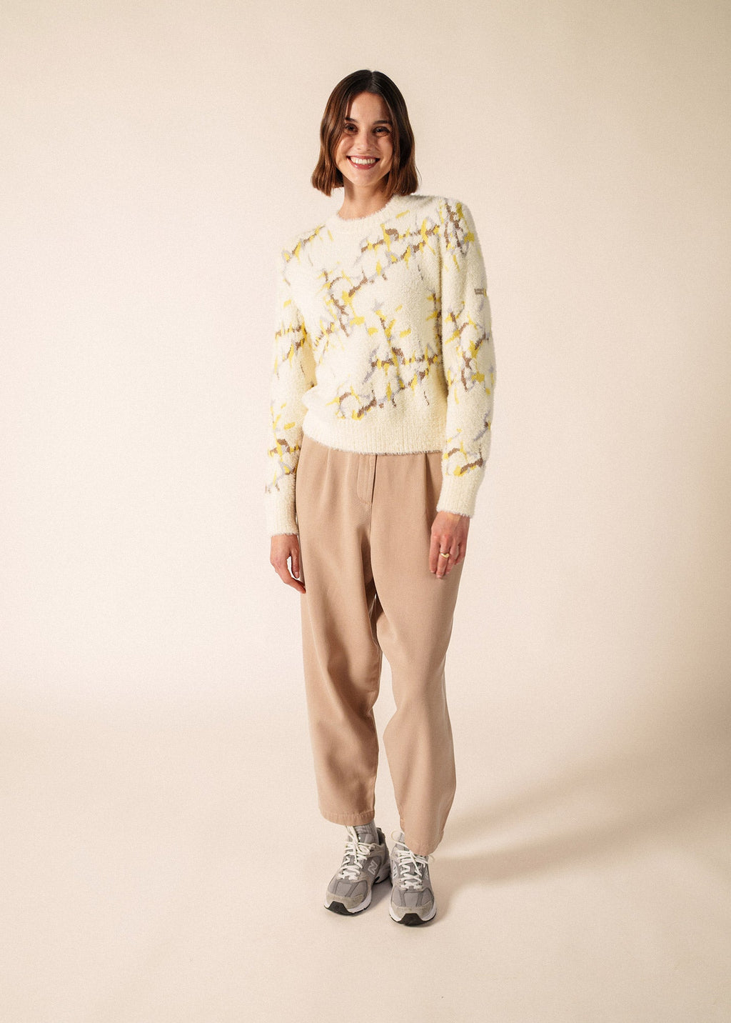 Saint James LEEDS Sweater (WINTER WHITE / BEIGE / BUTTER YELLOW)