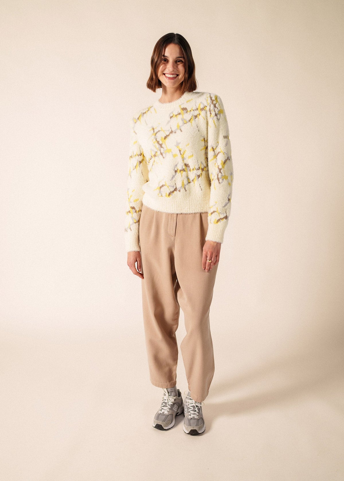 Saint James LEEDS Sweater (WINTER WHITE / BEIGE / BUTTER YELLOW)