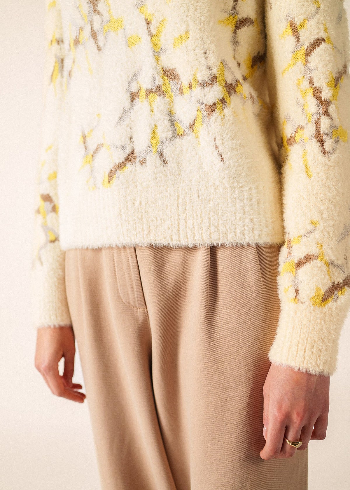 Saint James LEEDS Sweater (WINTER WHITE / BEIGE / BUTTER YELLOW)
