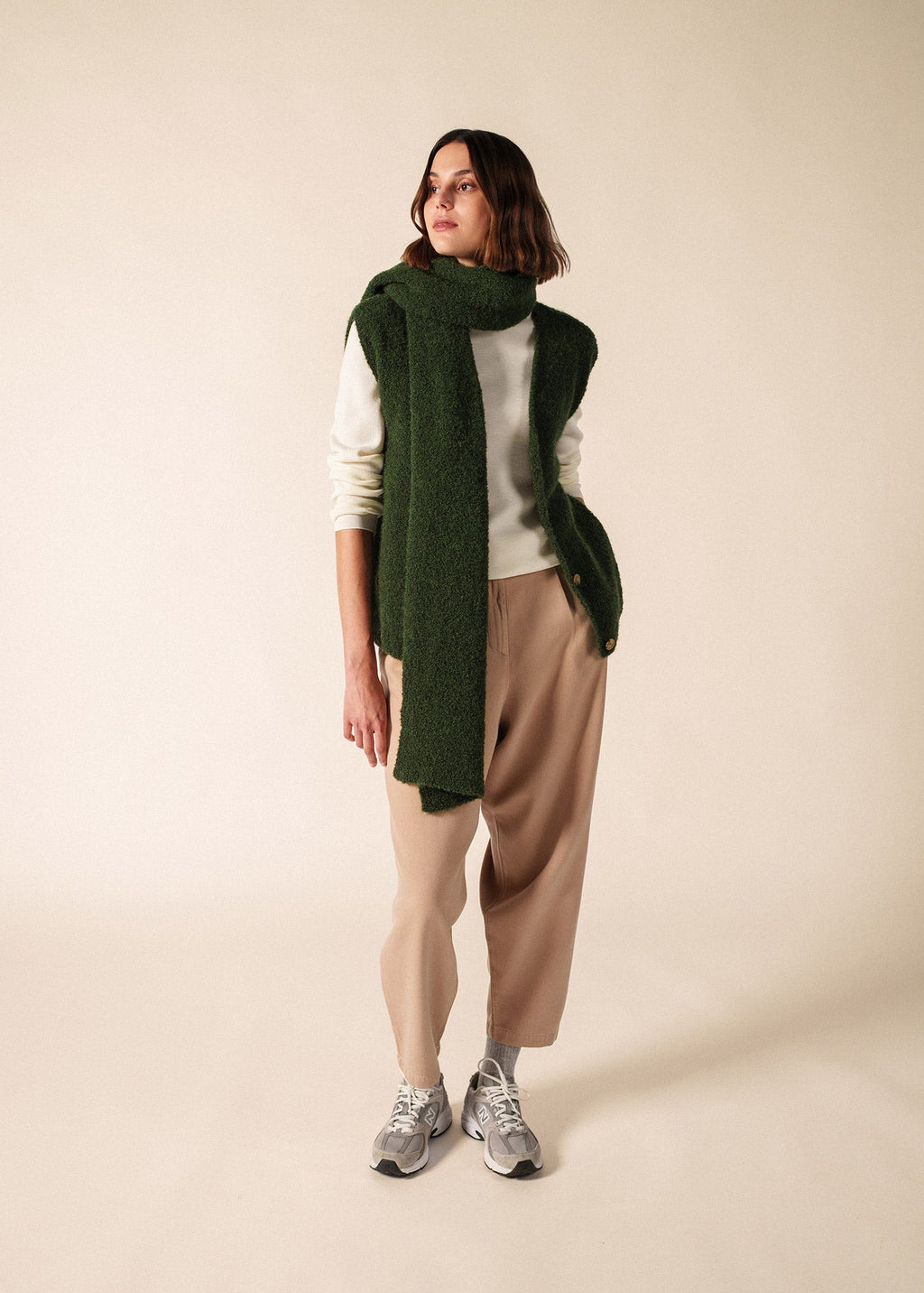 Saint James Cadeac Scarf, Moss Green