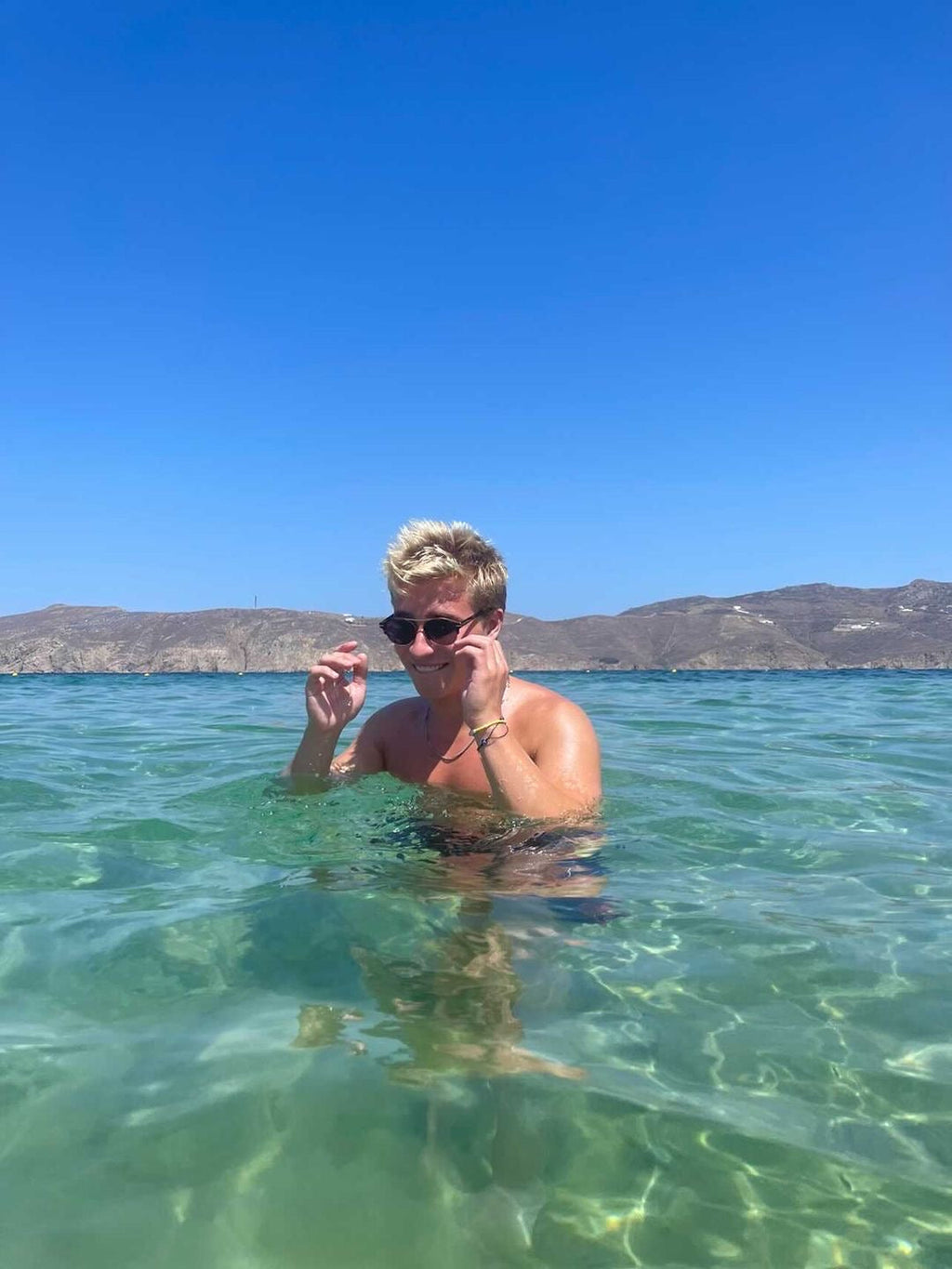 Bisous Sunglasses The Classic Blue Tortoise Rose Gold