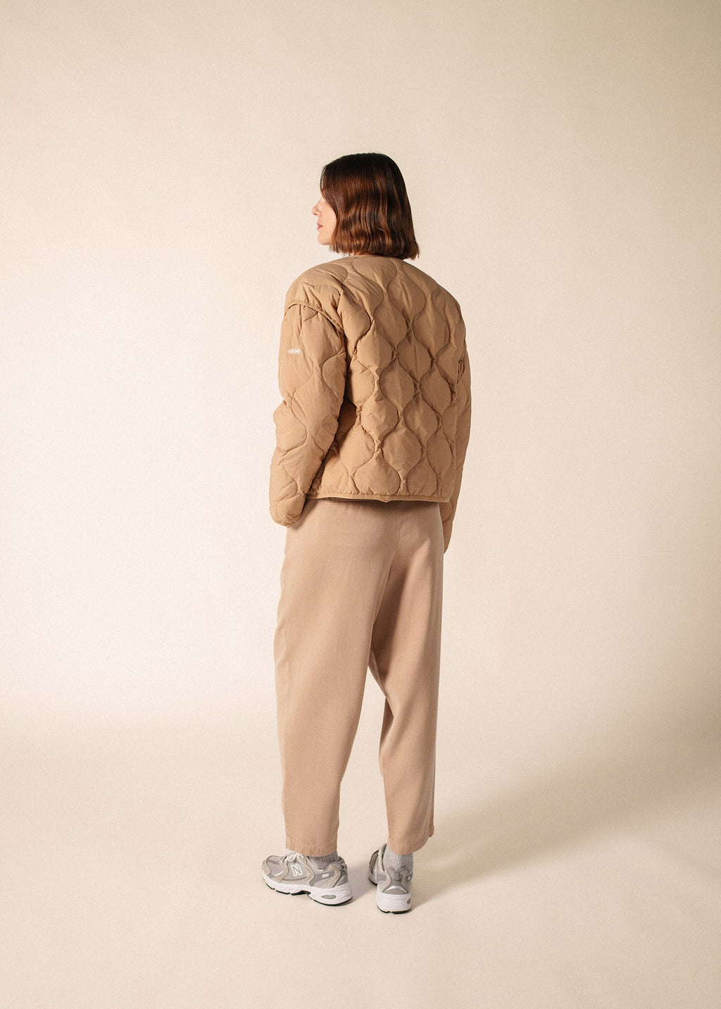 Saint James St Carole Puffer Jacket, Dark Beige