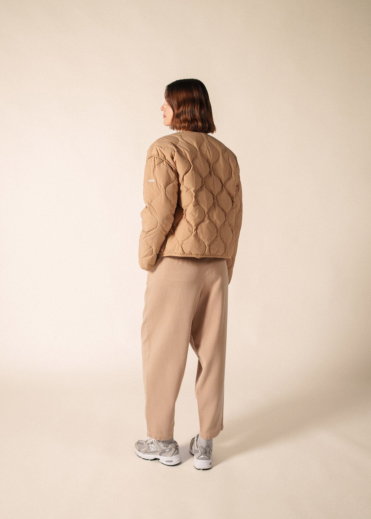 Saint James St Carole Puffer Jacket, Dark Beige