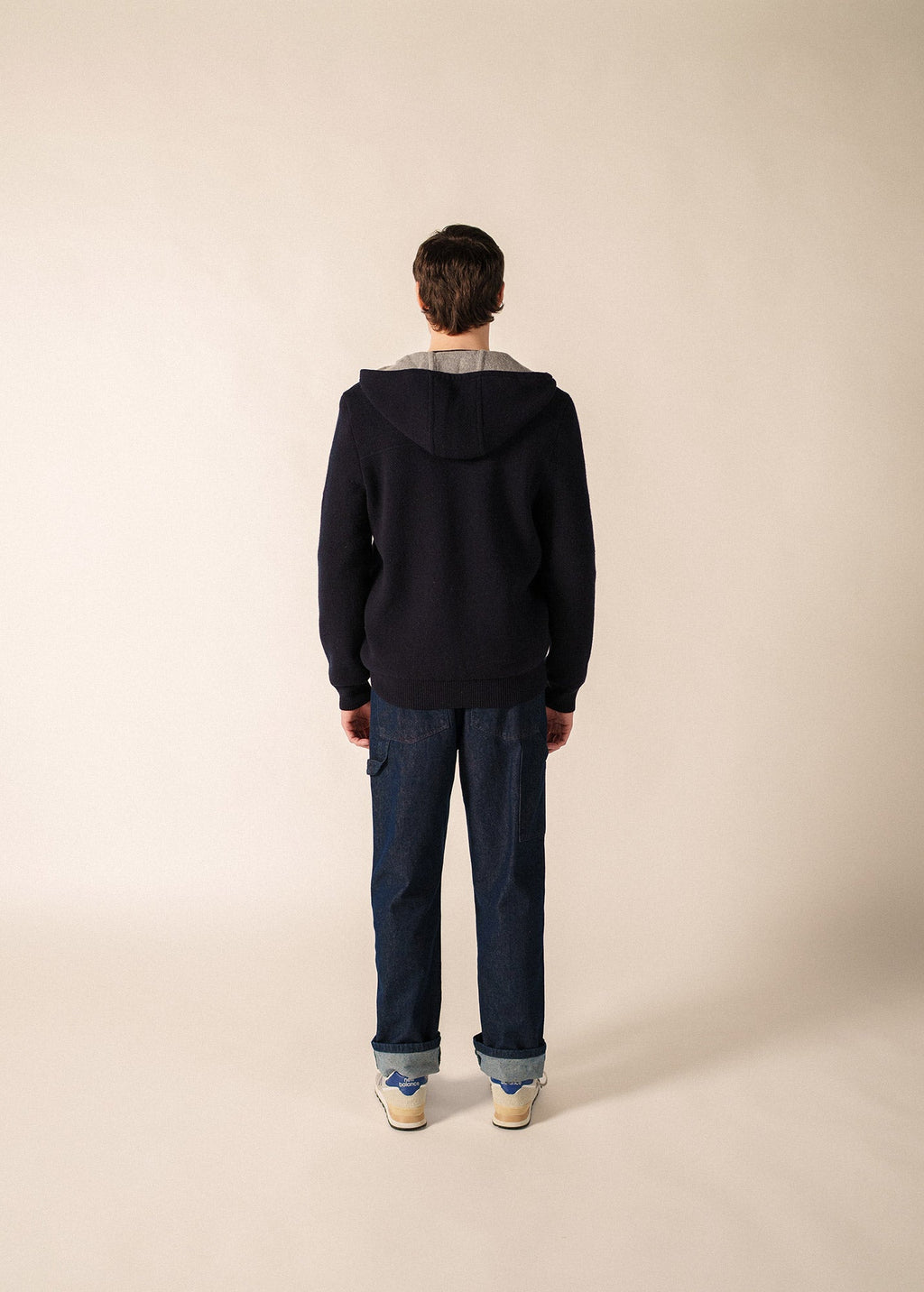 Saint James Oban Cardigan, Navy / Gray