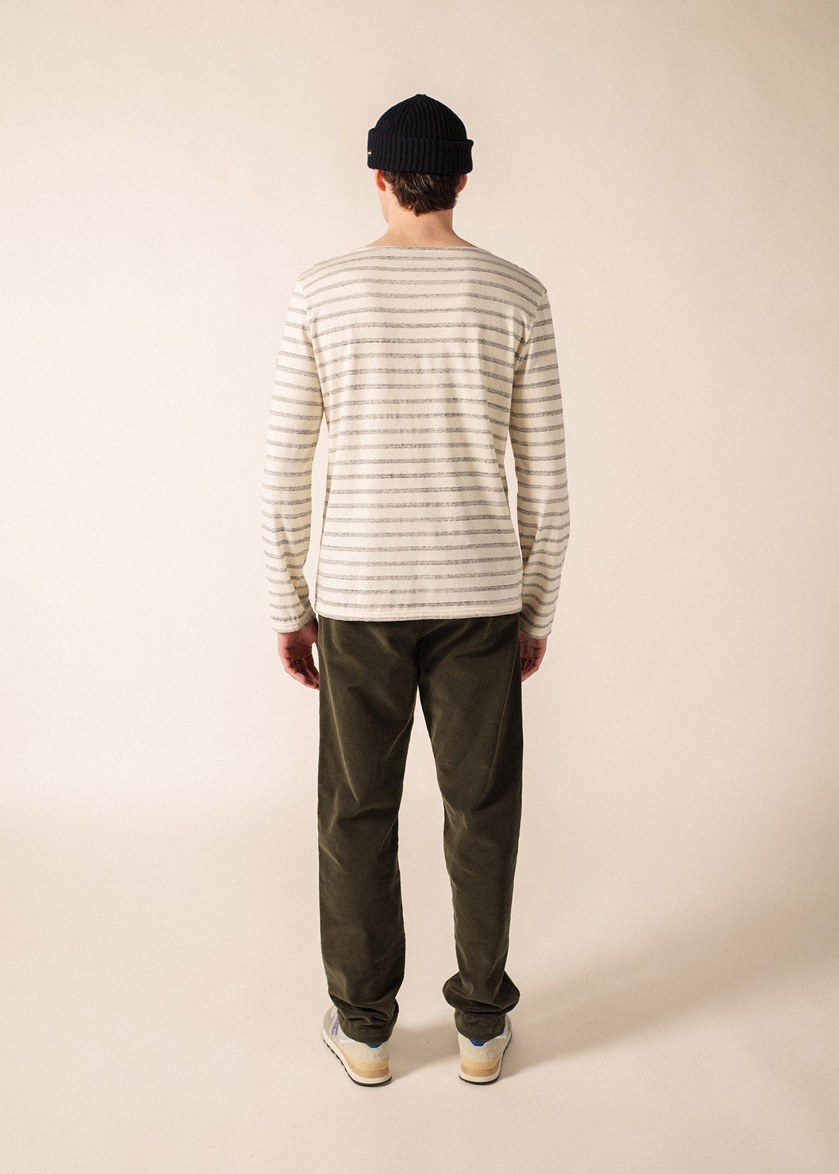 Saint James BEILLE Breton Shirt (ECRU / GRAY)