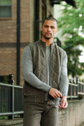 Patrick James Quilted Zip Vest, Acorn