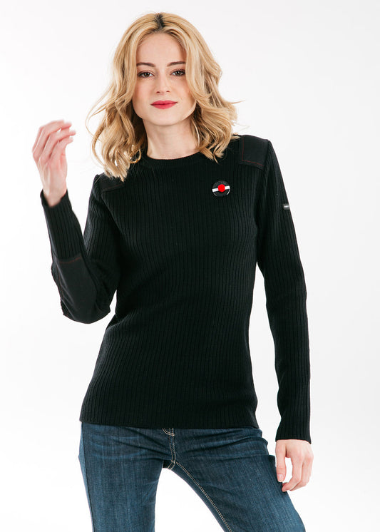 Saint James Bellecombe Sweater With Brooch For Women Navy