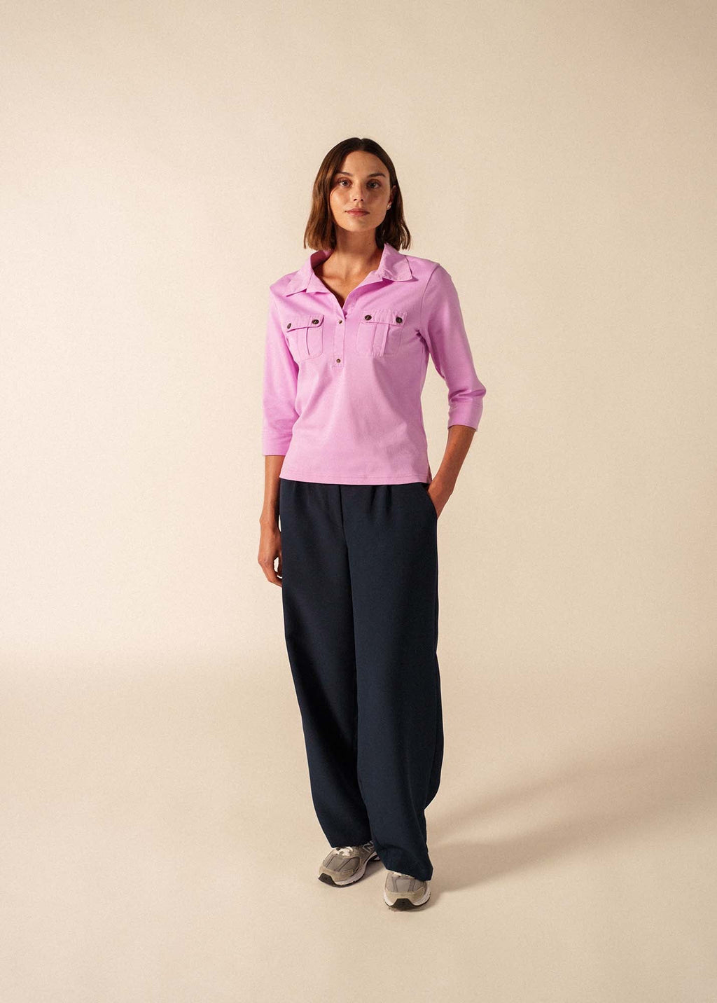 Saint James Oleron Polo Shirt (TEA ROSE PINK)