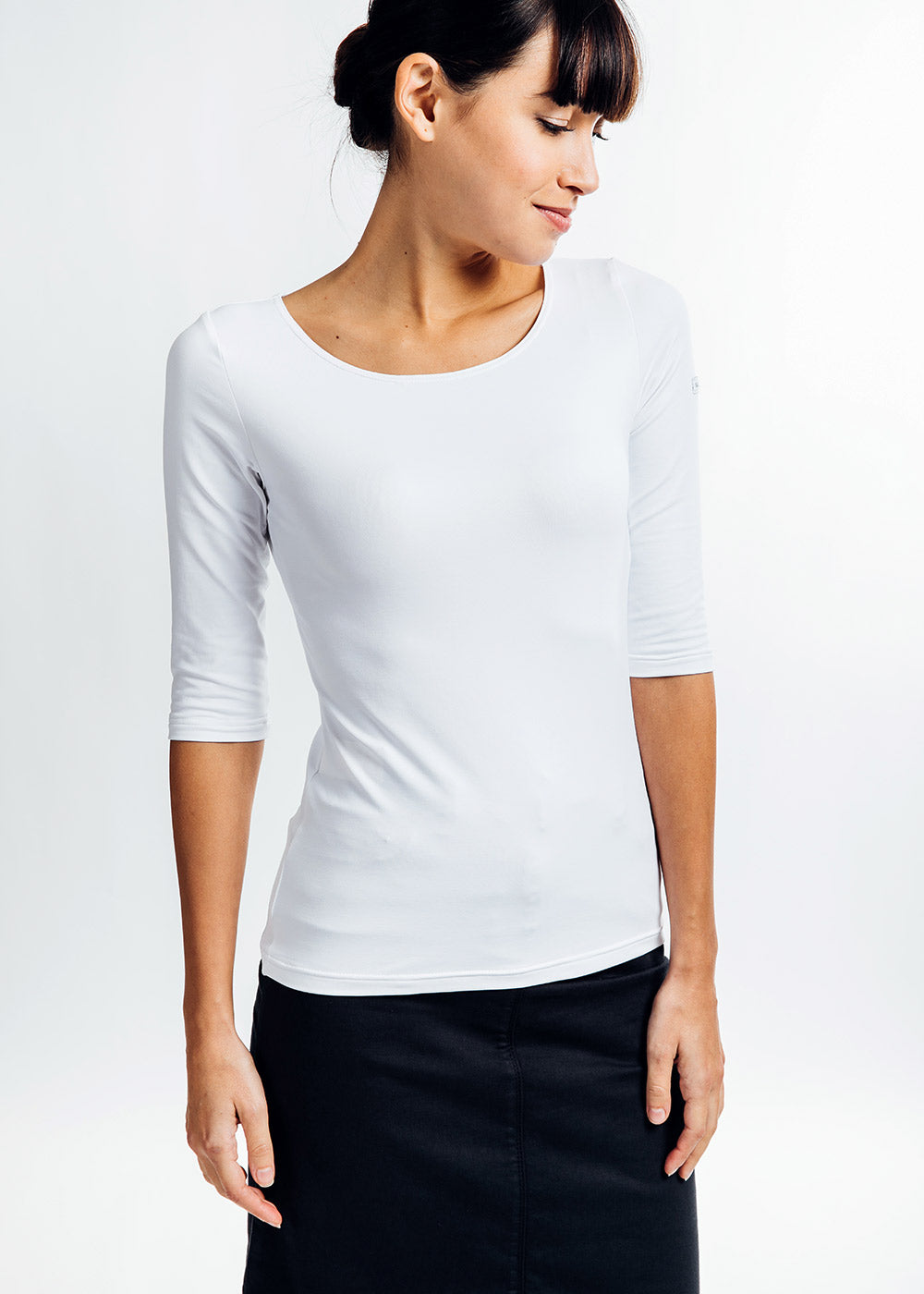 Saint James GARDE-COTE III - Solid White Top With UV Protection | Women Fit (WHITE)