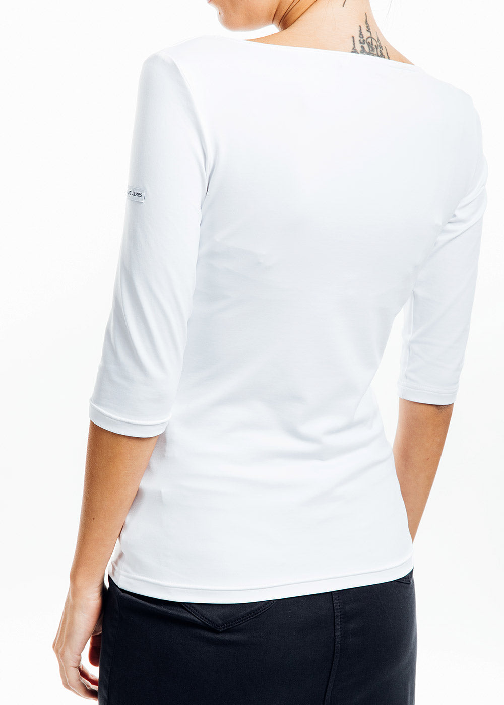 Saint James GARDE-COTE III - Solid White Top With UV Protection | Women Fit (WHITE)