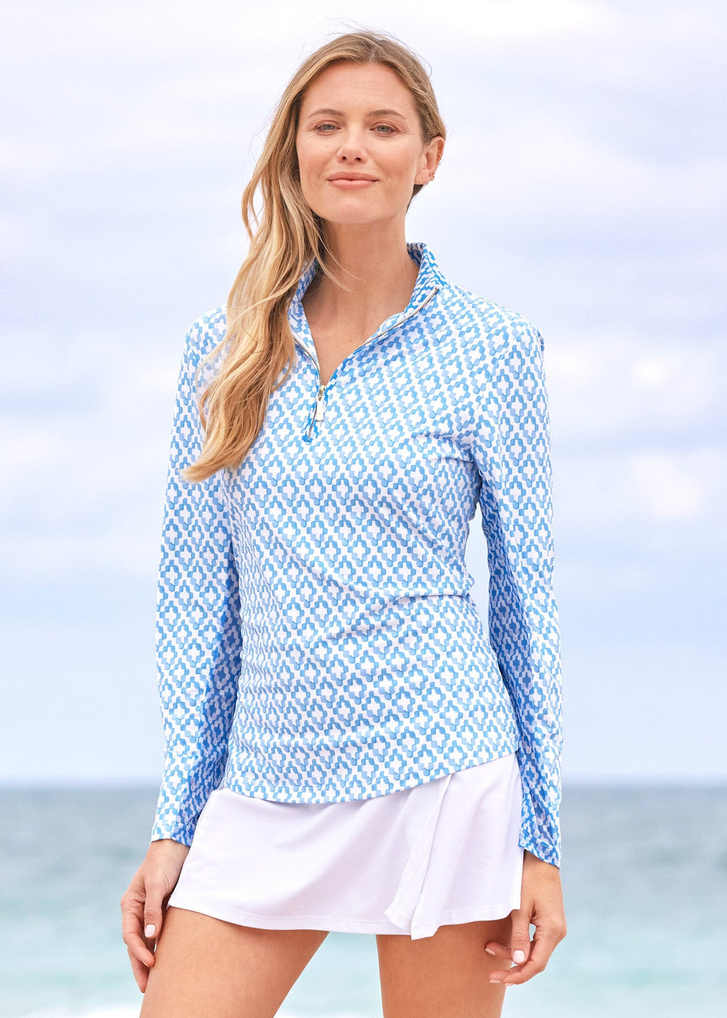 Cabana Life Seaside 1/4 Zip Sport Top
