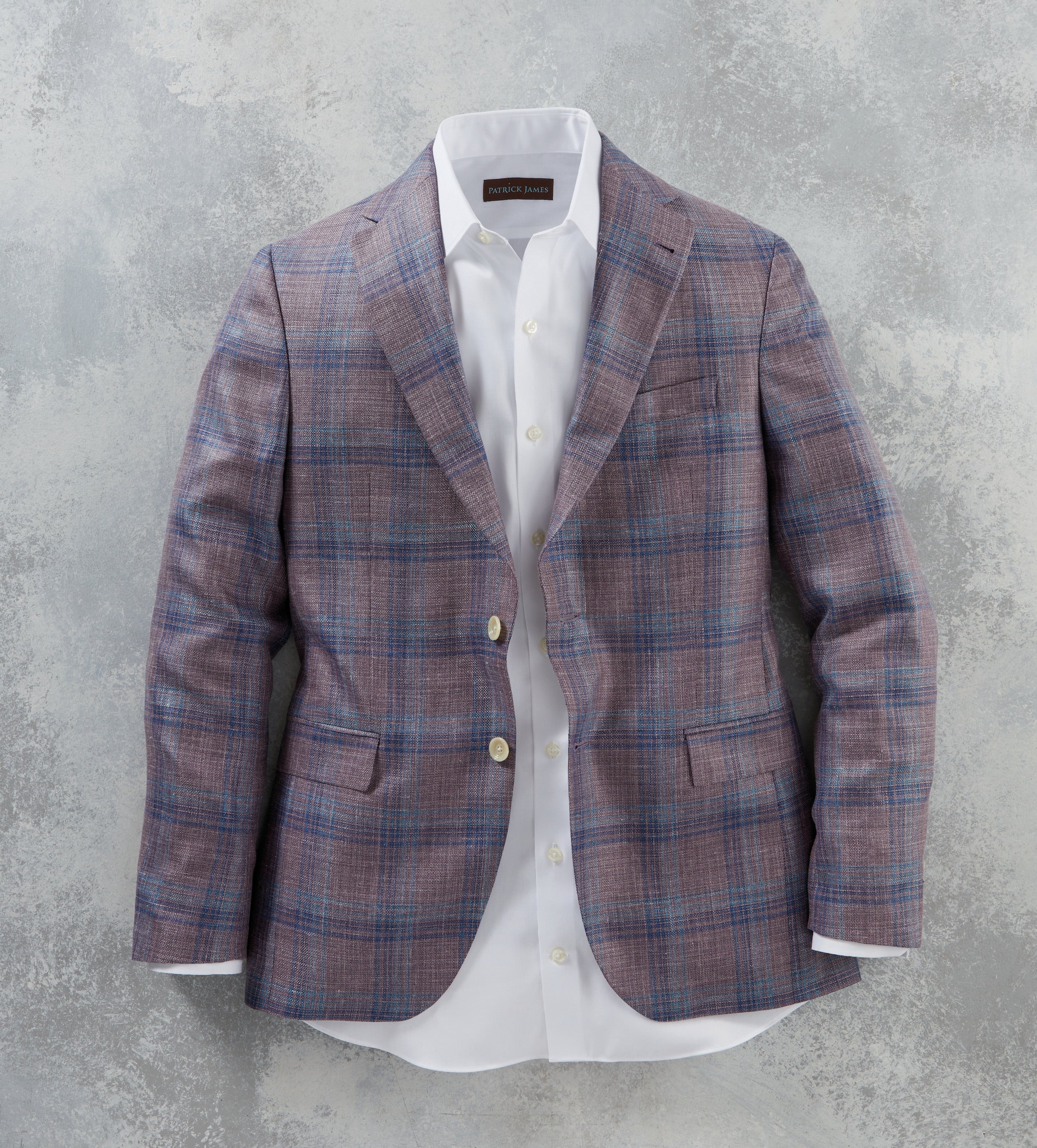 Patrick James Plaid Two-Button Side Vent Sport Coat