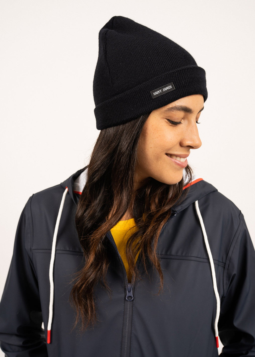 Saint James CARTIER - Nautical Wool Blend Beanie (NAVY)