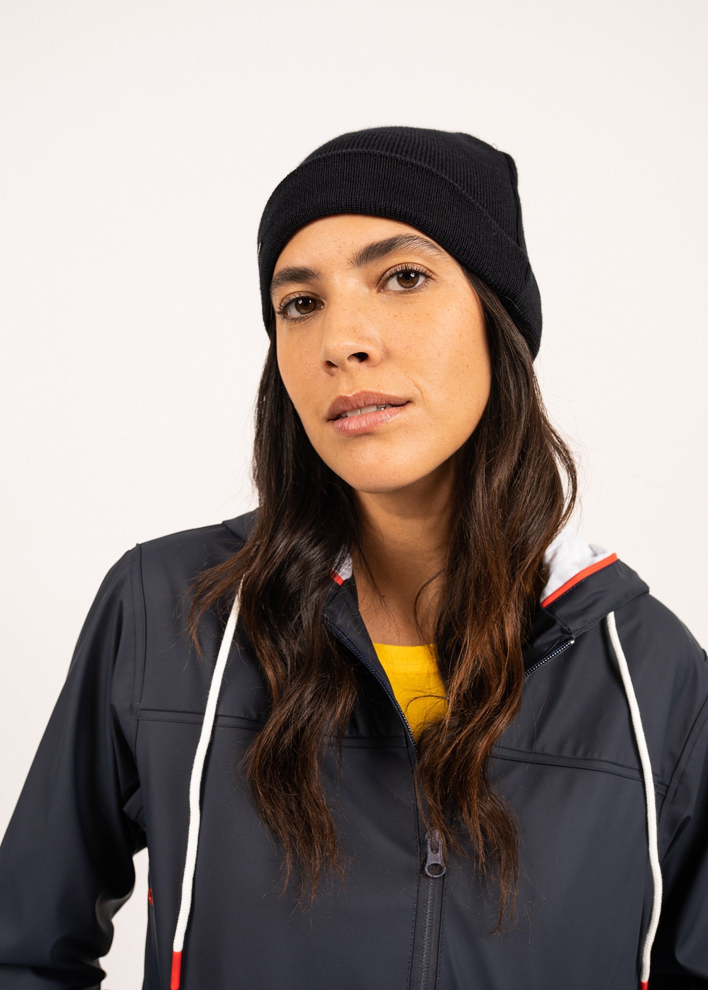 Saint James CARTIER - Nautical Wool Blend Beanie (NAVY)