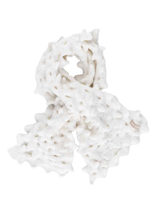 Saint James Alveole Fancy Knit Scarf Ivory