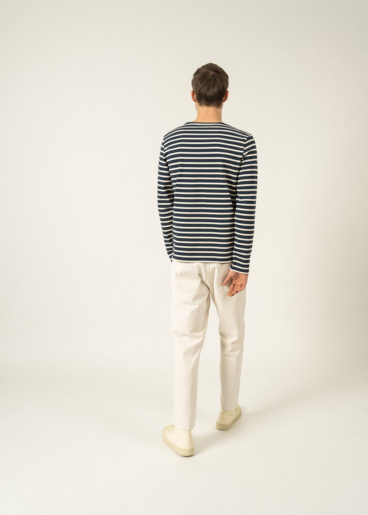 Saint James MERIDIEN MODERNE - Original Breton Shirt | Heavyweight Cotton | Men Fit (NAVY / ECRU)