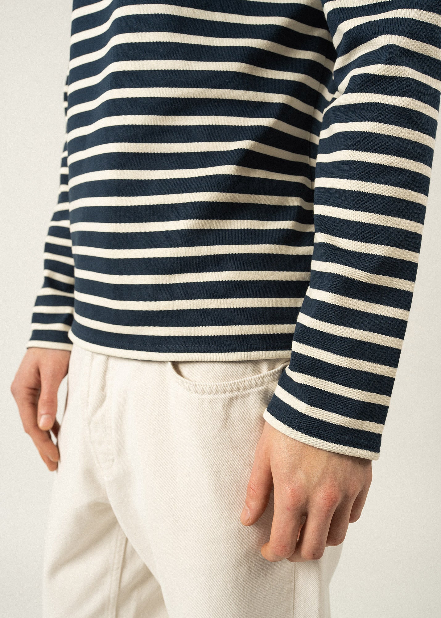 Saint James MERIDIEN MODERNE - Original Breton Shirt | Heavyweight Cotton | Men Fit (NAVY / ECRU)