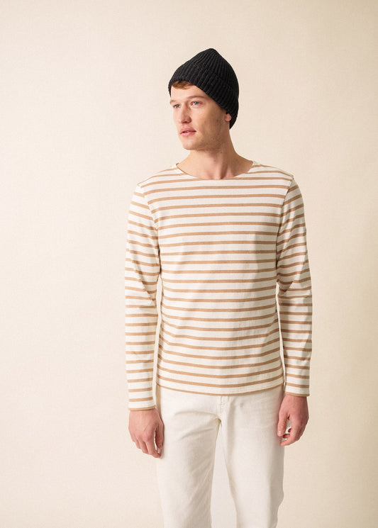 Saint James MERIDIEN MODERNE - Original Breton Shirt | Heavyweight Cotton | Men Fit (IVORY / BEIGE)