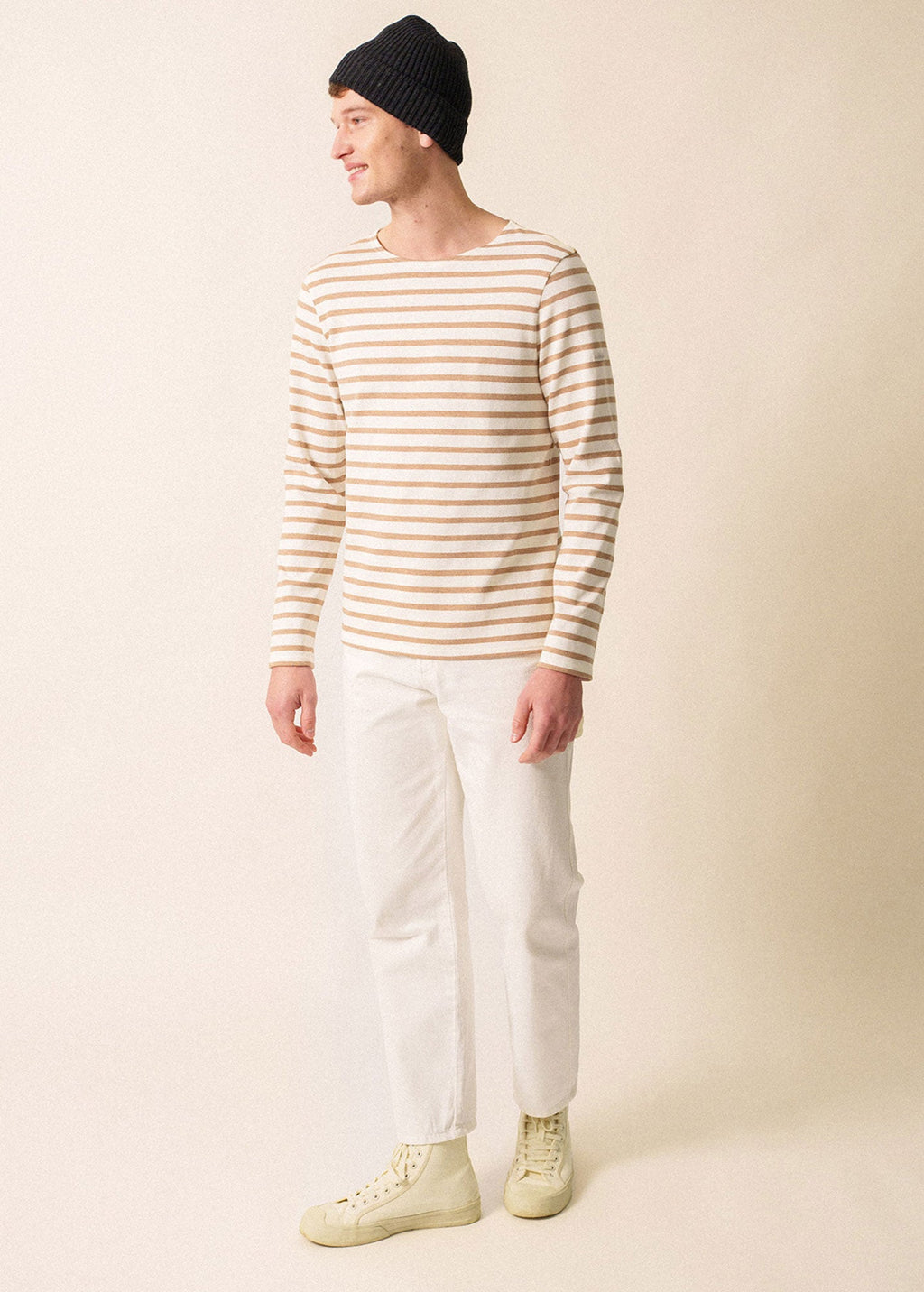 Saint James MERIDIEN MODERNE - Original Breton Shirt | Heavyweight Cotton | Men Fit (IVORY / BEIGE)