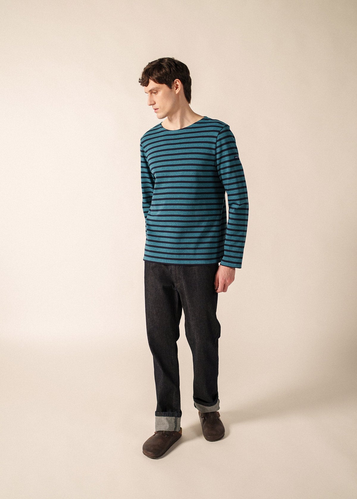 Saint James Meridien Moderne Breton Shirt, Coastal Blue / Navy
