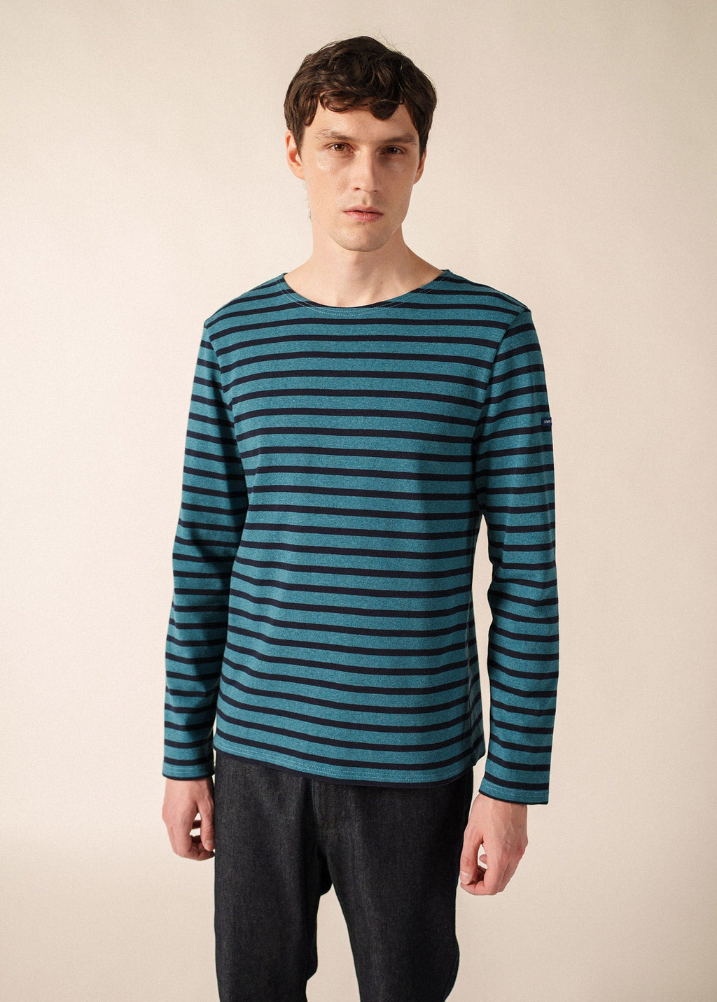 Saint James Meridien Moderne Breton Shirt, Coastal Blue / Navy