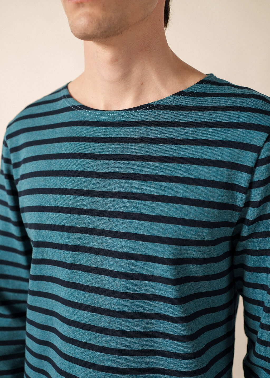 Saint James Meridien Moderne Breton Shirt, Coastal Blue / Navy