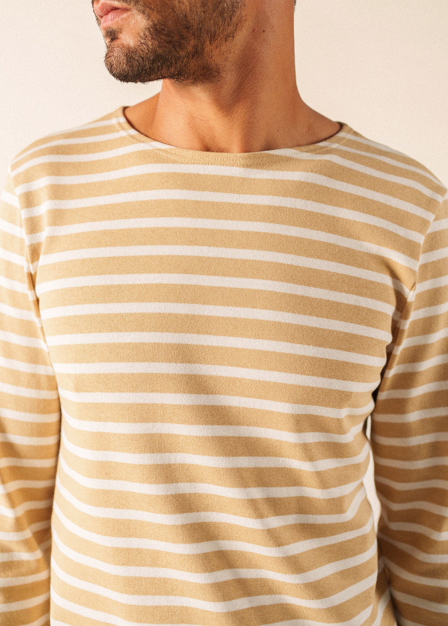 Saint James MERIDIEN MODERNE Breton Shirt (SAIL CANVAS / WHITE)