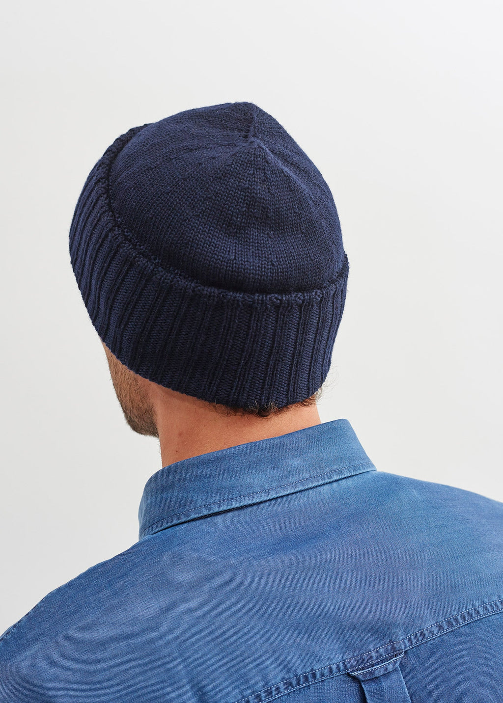 Saint James BARBARESQUE - Heavy Stitch Wool Stocking Cap (NAVY)