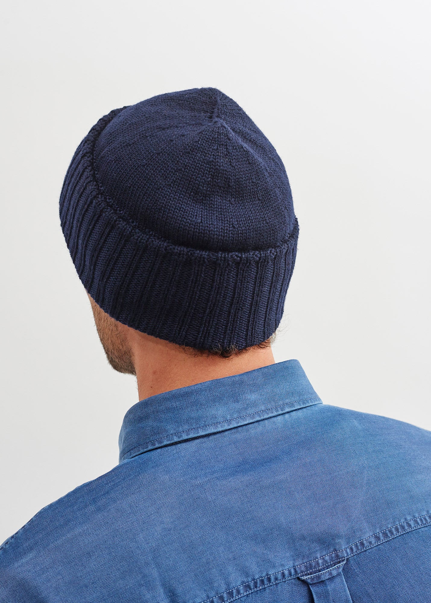 Saint James BARBARESQUE - Heavy Stitch Wool Stocking Cap (NAVY)