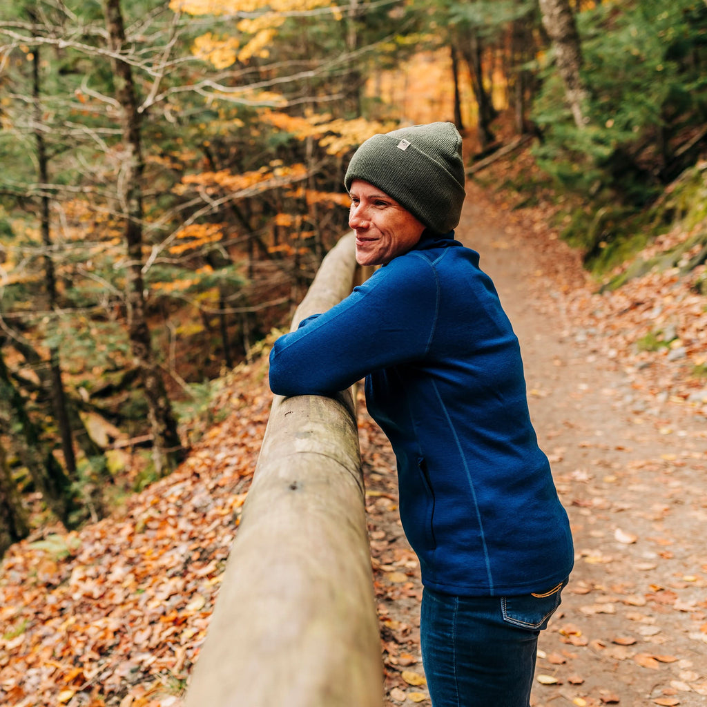 Women's Heavyweight Wool Full-Zip Sweater Top - 100% Merino Wool