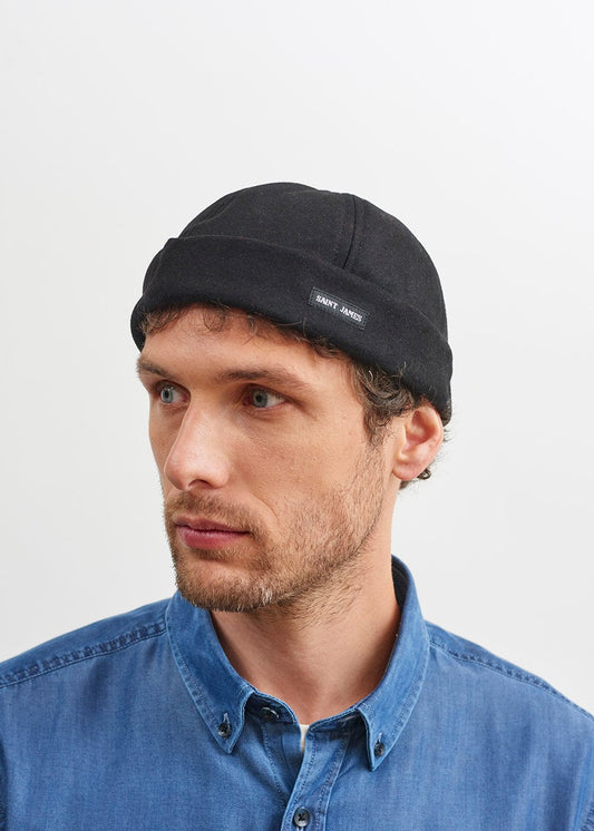 Saint James Marin Miki Watch Cap Black
