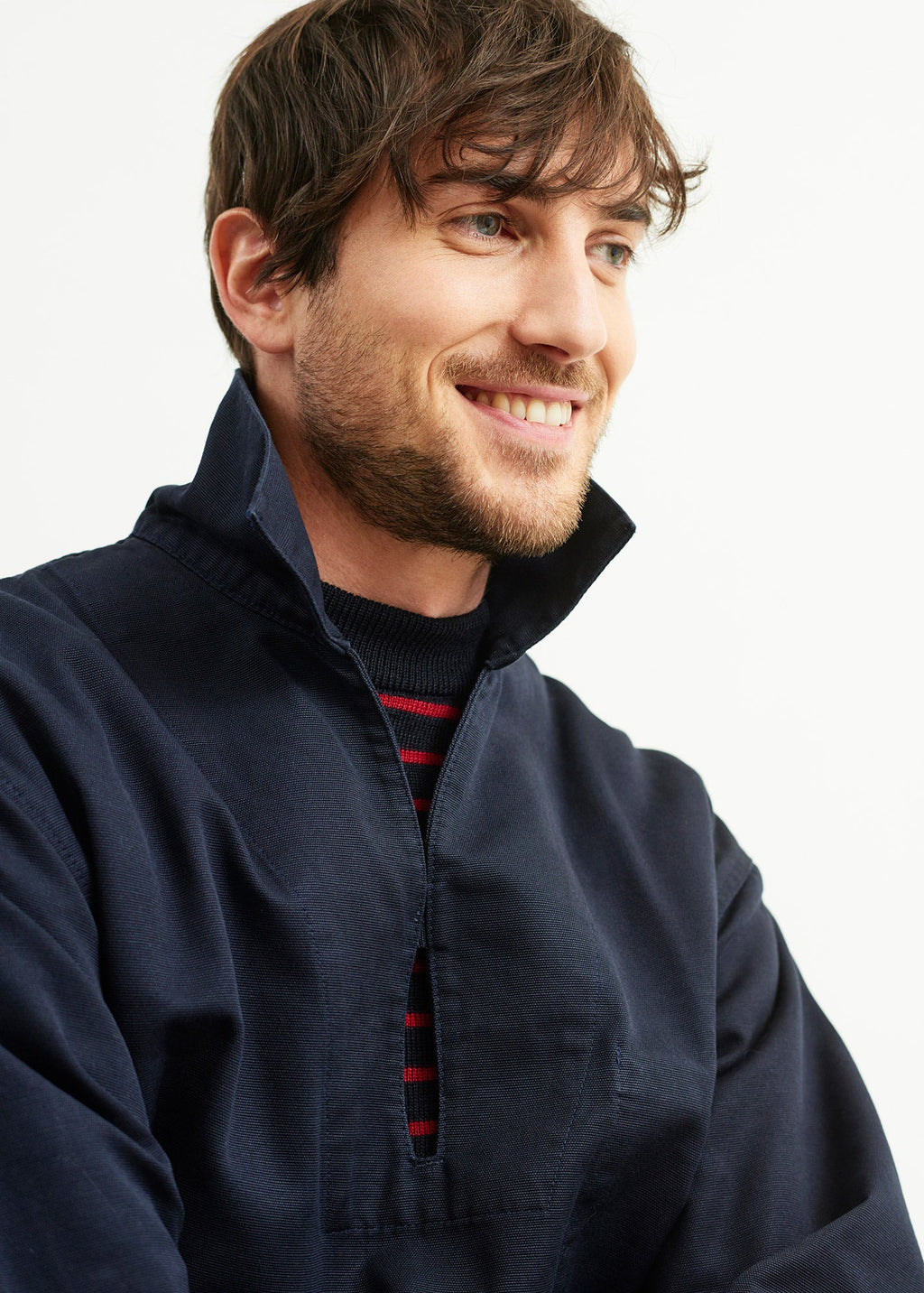 Saint James NEMO II - French Sailor Jacket | Cotton Canvas | Unisex Fit (NAVY)