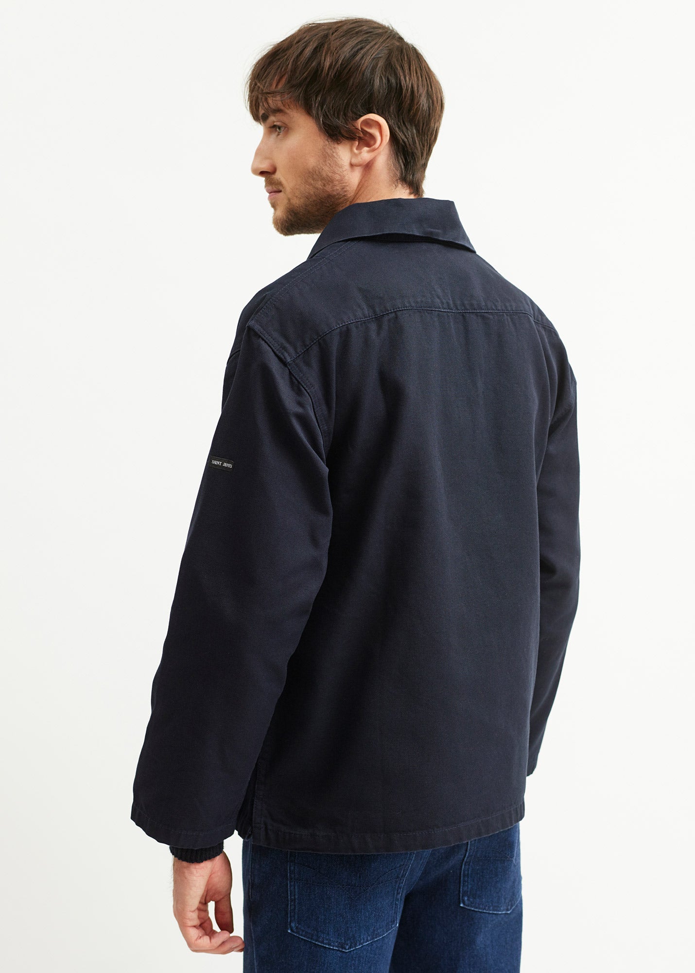 Saint James NEMO II - French Sailor Jacket | Cotton Canvas | Unisex Fit (NAVY)