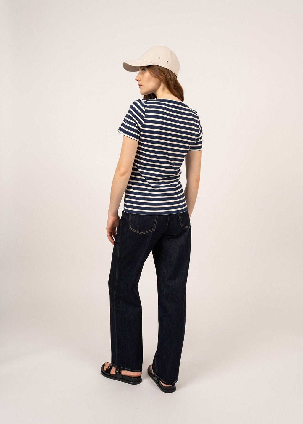Saint James ETRILLE - Nautical Stripe Tee with Short Sleeves | Soft Cotton | Women Fit (NAVY / ECRU)