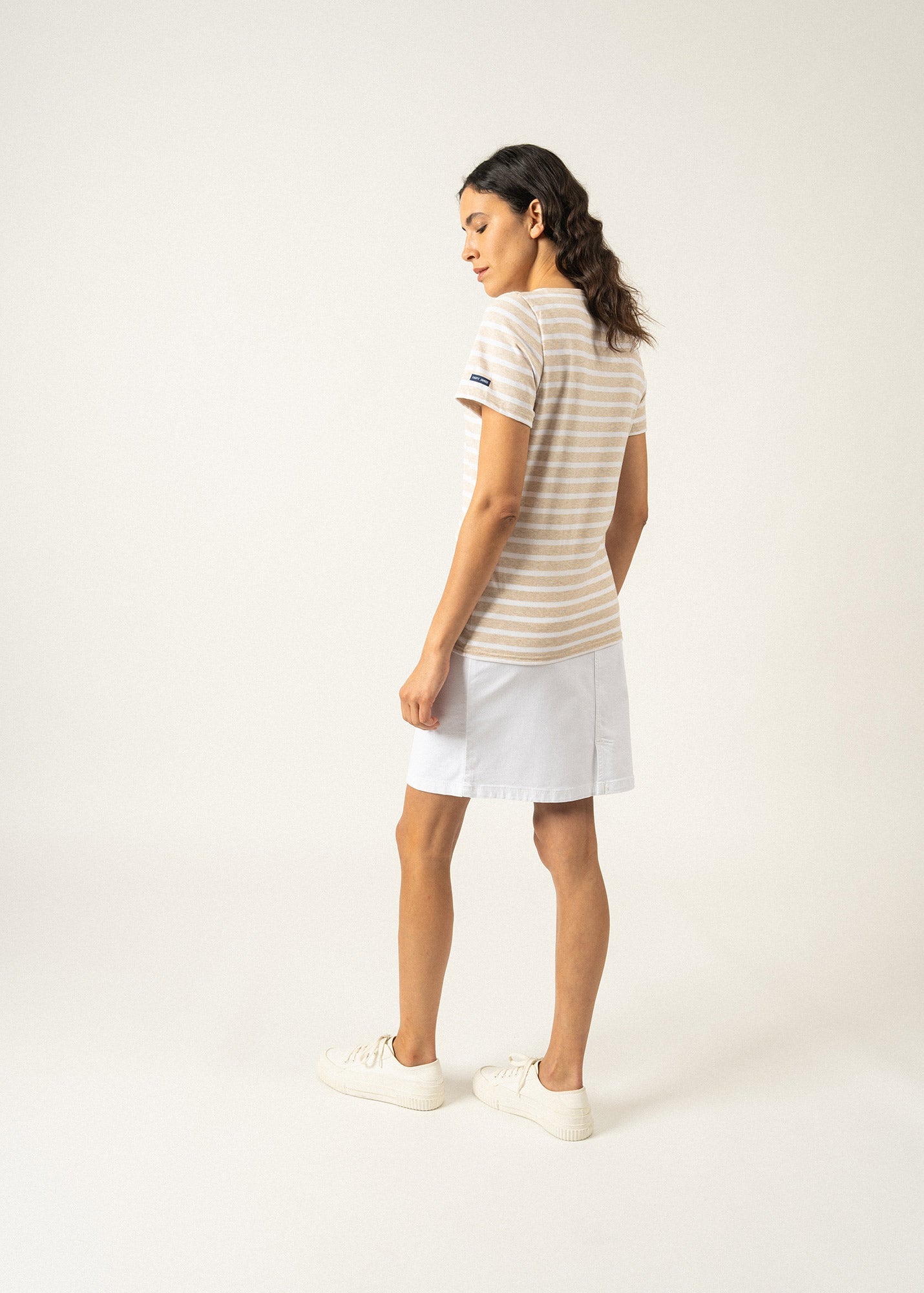 Saint James ETRILLE II Nautical Striped Tee (OATMEAL / WHITE)