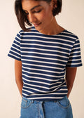 Saint James ETRILLE II Nautical Striped Tee (NAVY / WHITE)