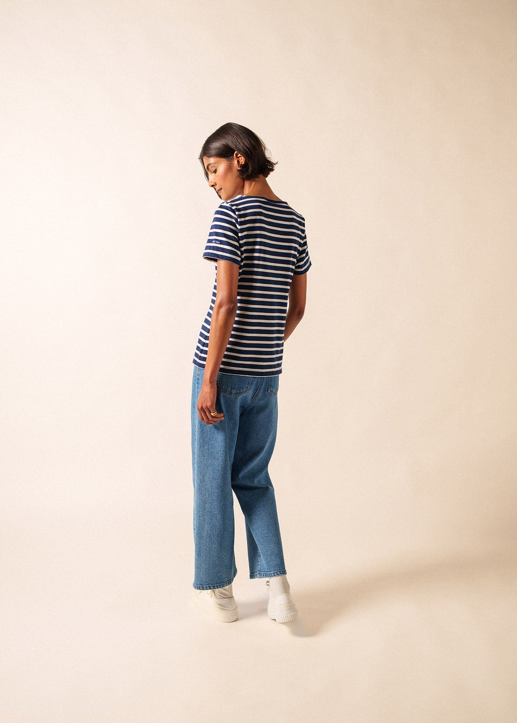 Saint James ETRILLE II Nautical Striped Tee (NAVY / WHITE)