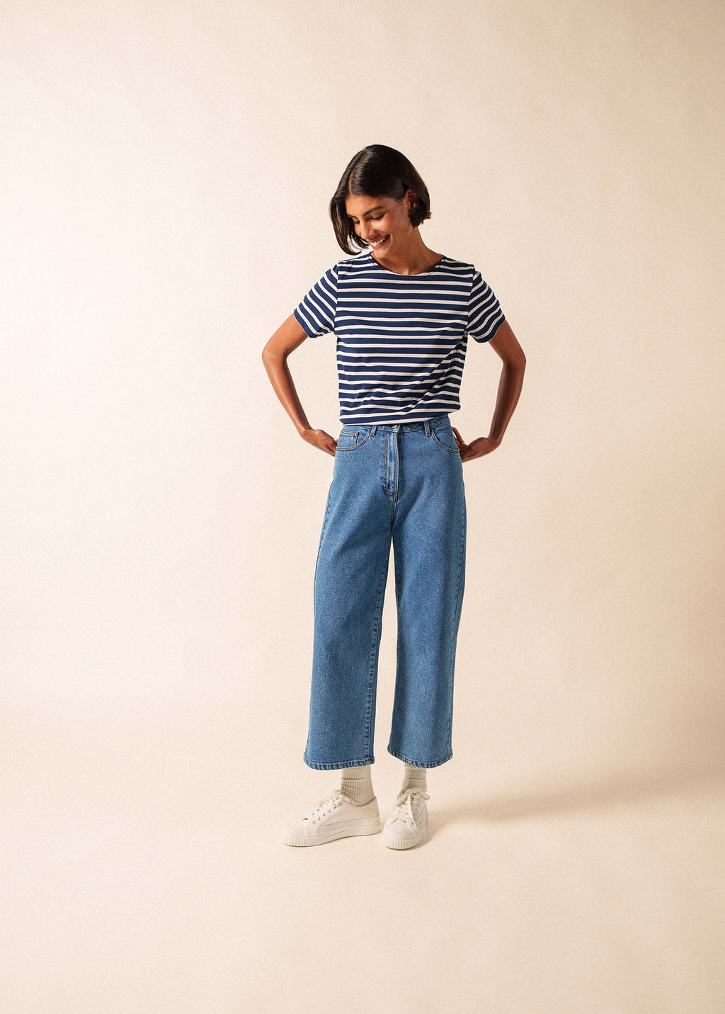 Saint James ETRILLE II Nautical Striped Tee (NAVY / WHITE)