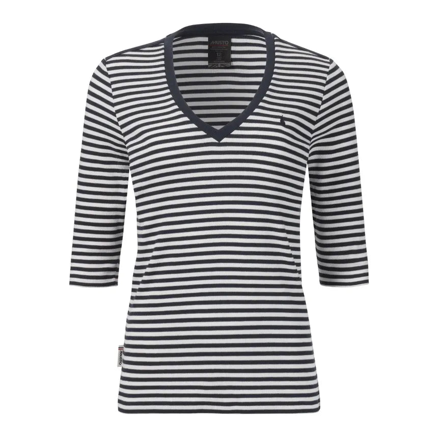 Musto Women's Classic V-Neck Stripe T-Shirt