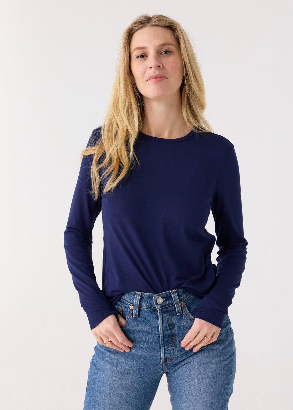 Cabana Life Bamboo Long Sleeve Top, Navy