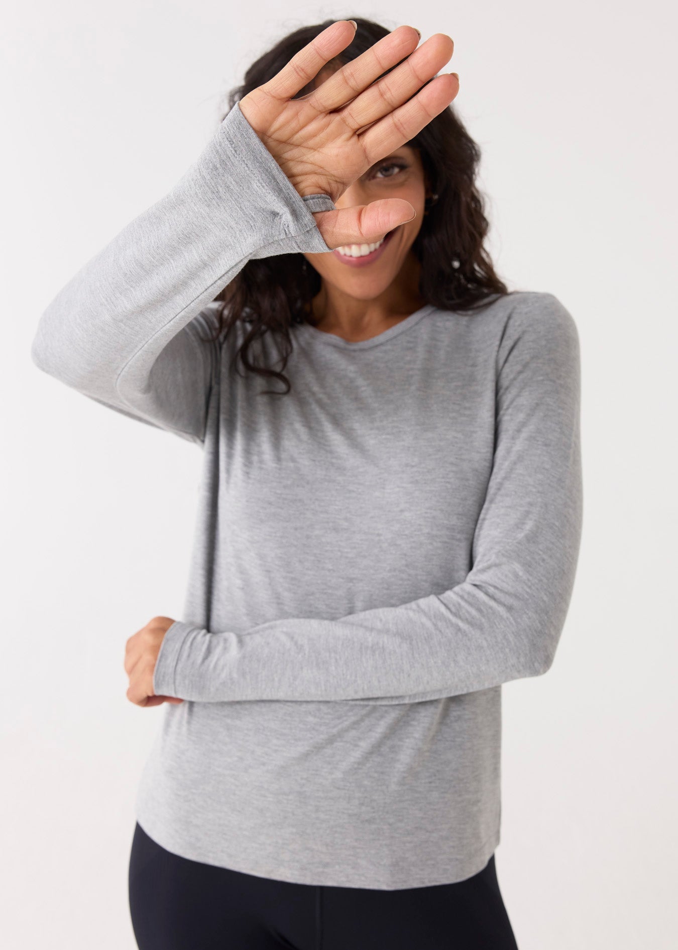 Cabana Life Bamboo Long Sleeve Top, Grey